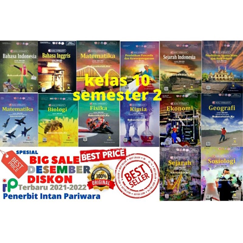 Buku LKS / PR Intan Pariwara SMA/MA Kelas X/10 Semester 2 tahun 2021