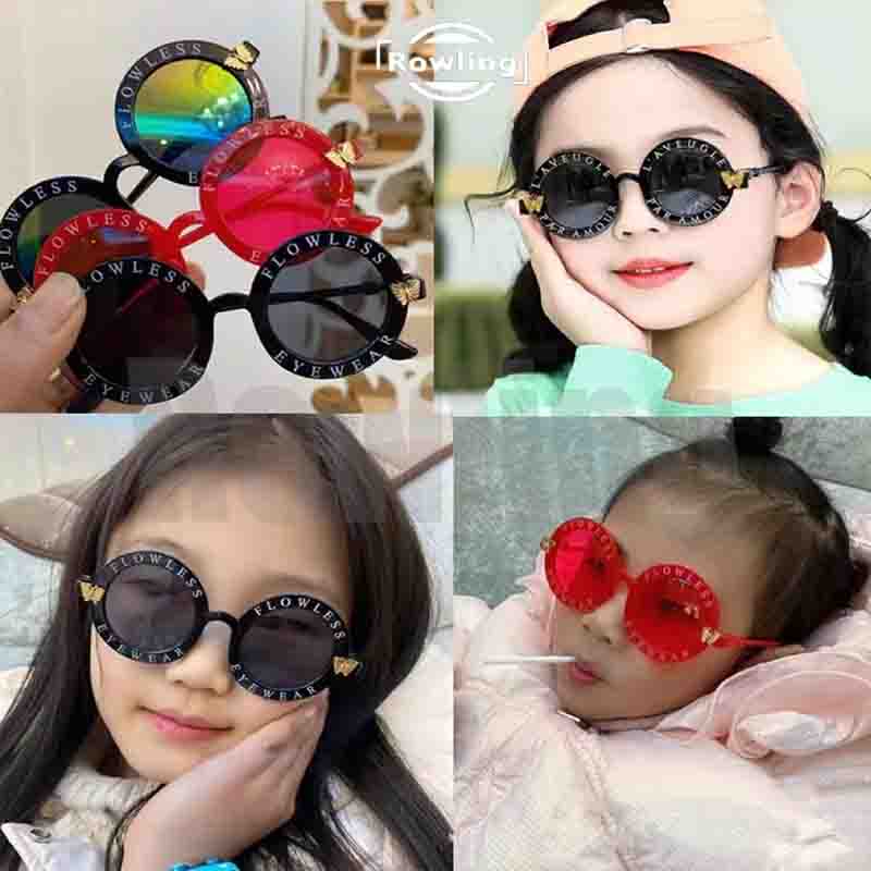 Rowling(ka-151)Kacamata Hitam Anak New Trend/Fashion Anak Terbaru Flowless  Eyewear kacamata Bulat hitam High Quality Import Kacamata Fashion