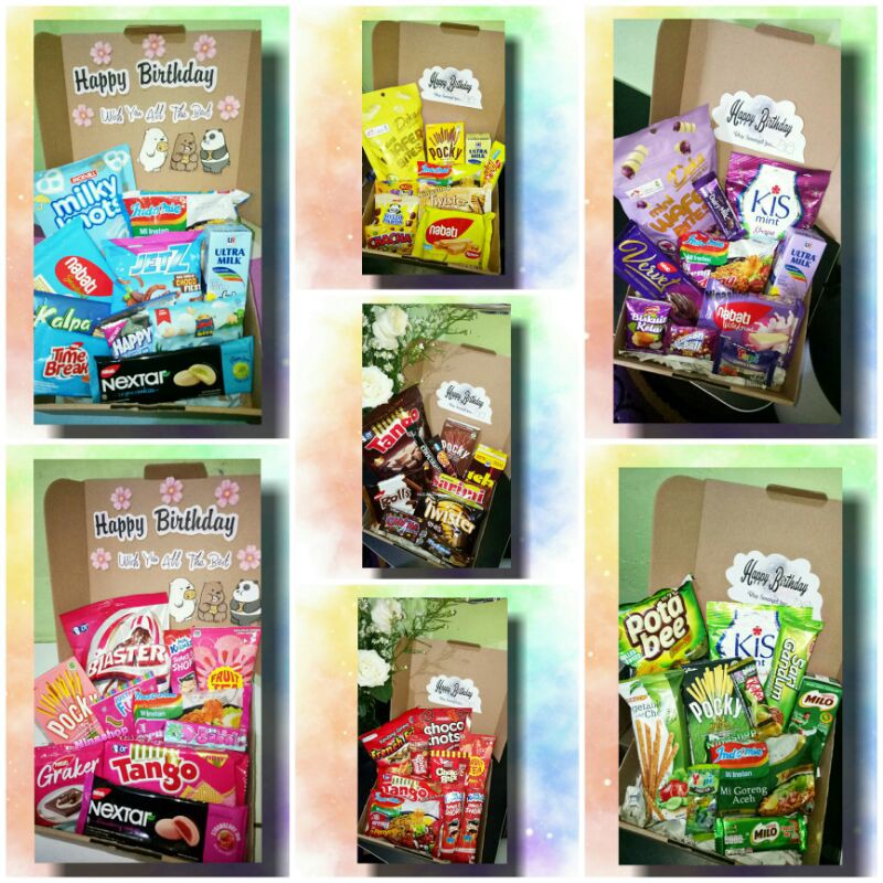 

PROMO SNACKBOX/PAKET ANNIVERSARY/BIRTHDAY/HAMPERS/PAKET ULANG TAHUN/GIFT BOX /SNACK BOX/WISUDA/KADO
