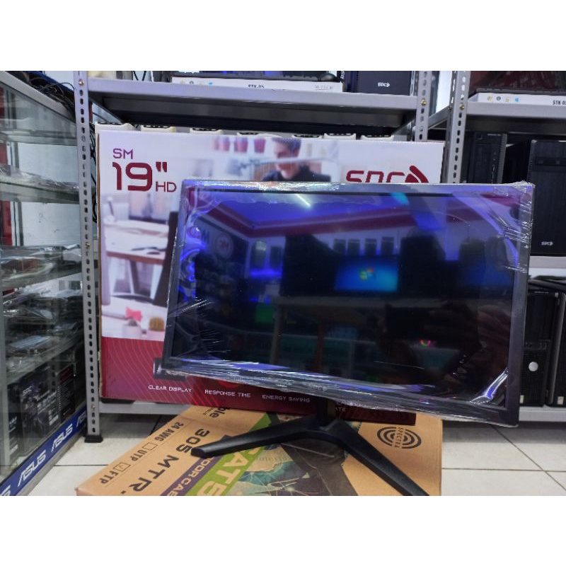 Monitor LED 19 Inch SPC HDMI &amp;VGA FULL HD Garansi Resmi