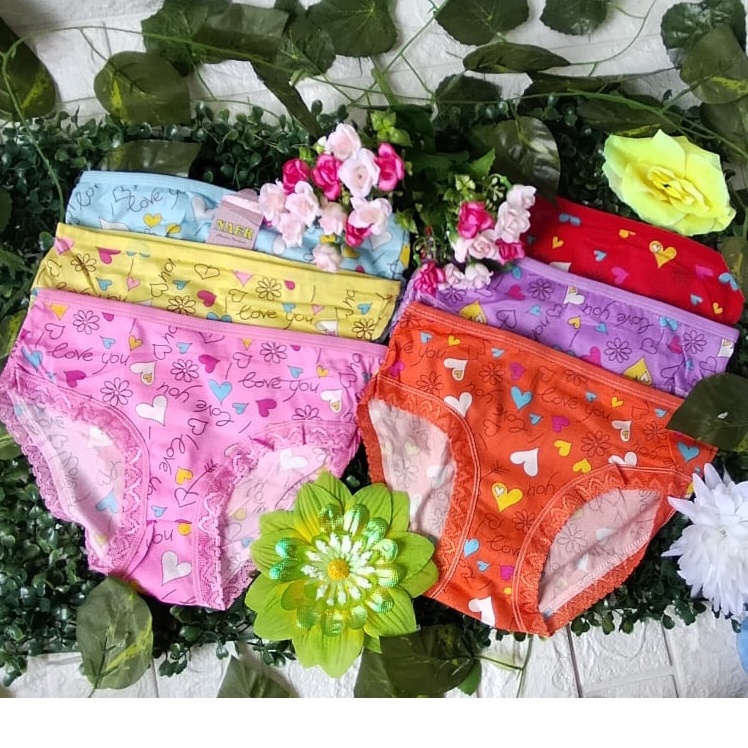 CD Celana Dalam Wanita Dewasa | Motif Bunga Renda Cantik | isi 6 PCS | All Size Fit to M