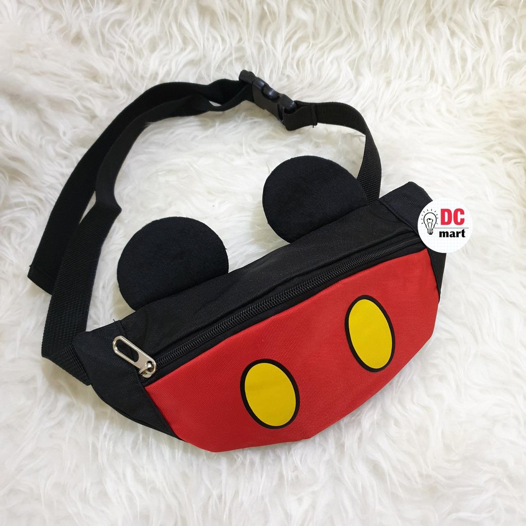 Tas Pinggang Mickey Minnie Untuk Anak / Tas Selempang