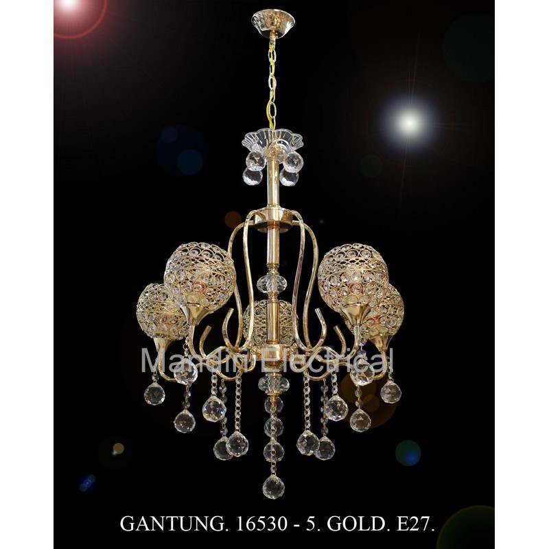 Lampu Hias Gantung Crystal Ruang Tamu 16530/ 5