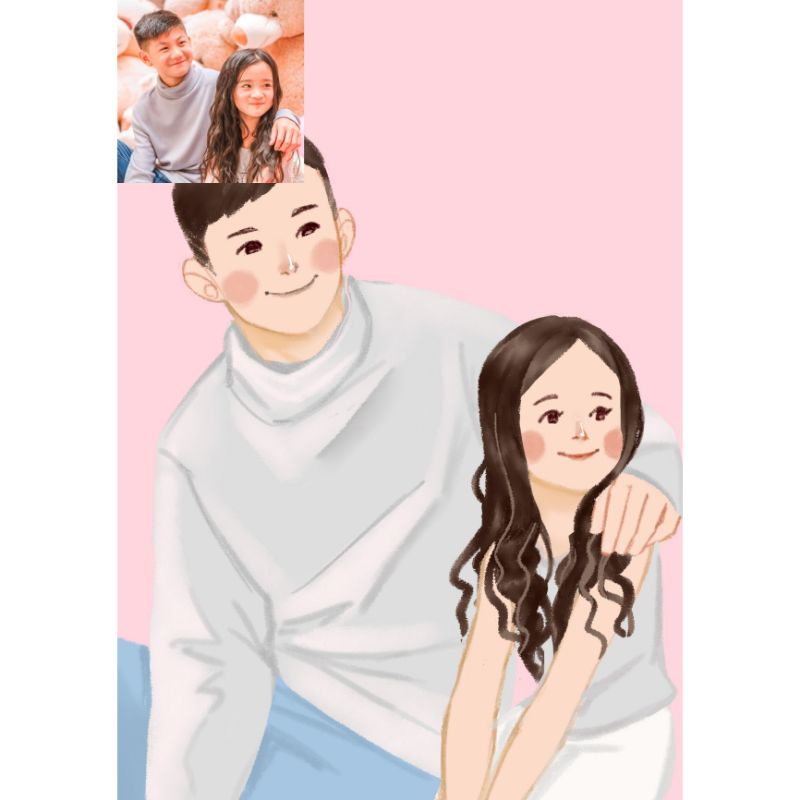 Desain Foto Doodle untuk kado ultah/anniv/wisuda