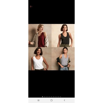 BANANA REP Timeless Scoop-Neck Henley Tank