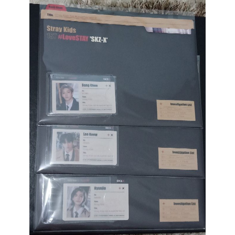 Stray Kids SKZ-X ID CARD FILE SET SEALED NO POB BANG CHAN HAN LEE KNOW HYUNJIN