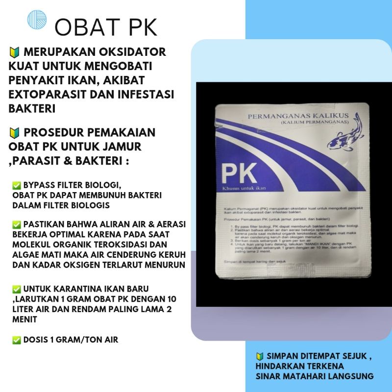 Obat PK Original untuk 5000 liter air Permanganas Kalikus Ori