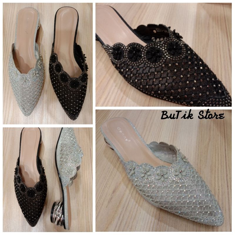 SALE ‼️ GENNY SANDAL SELOP HEELS PESTA WANITA