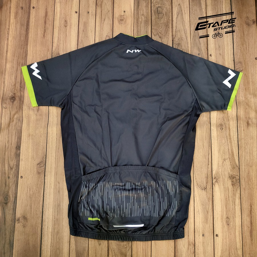 Jersey Road Bike North Wave Dark Grey Green Baju Sepeda