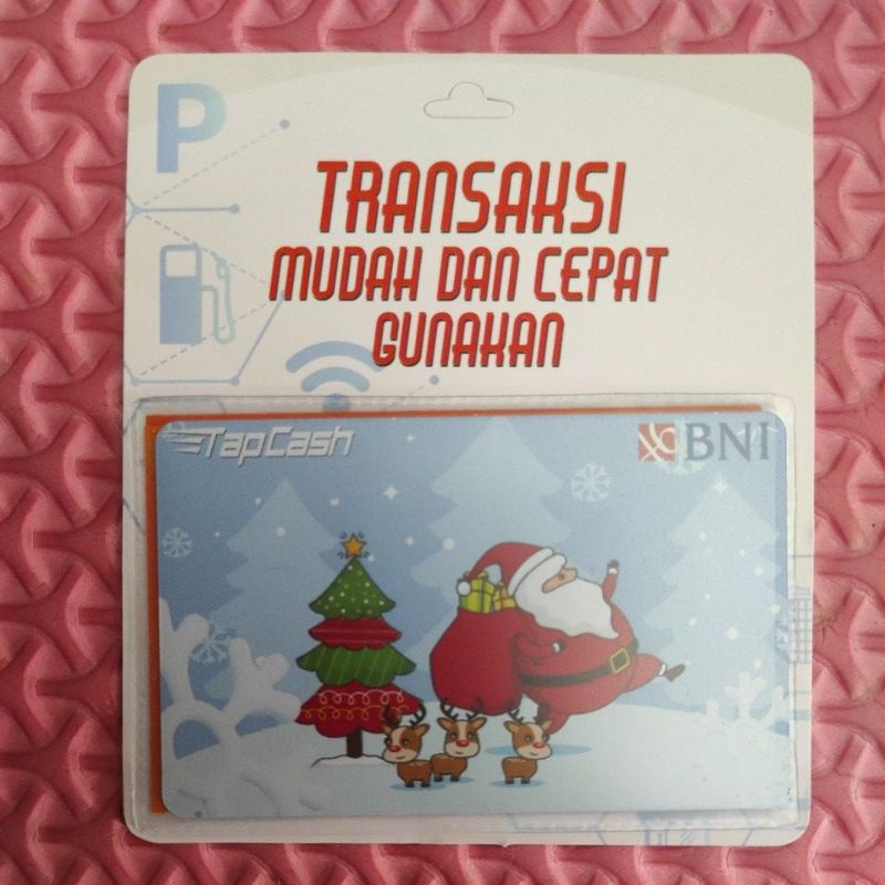 Kartu BNI Tapcash edisi Natal Merry Christmas - Santa Clause Blue Edition