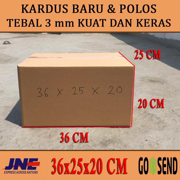 kardus box karton polos uk 36x25x20