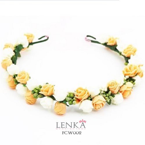 [PRODUK TERMURAH] FLOWER CROWN WEDDING BRIDAL PESTA ANAK BANDO BUNGA FCW002