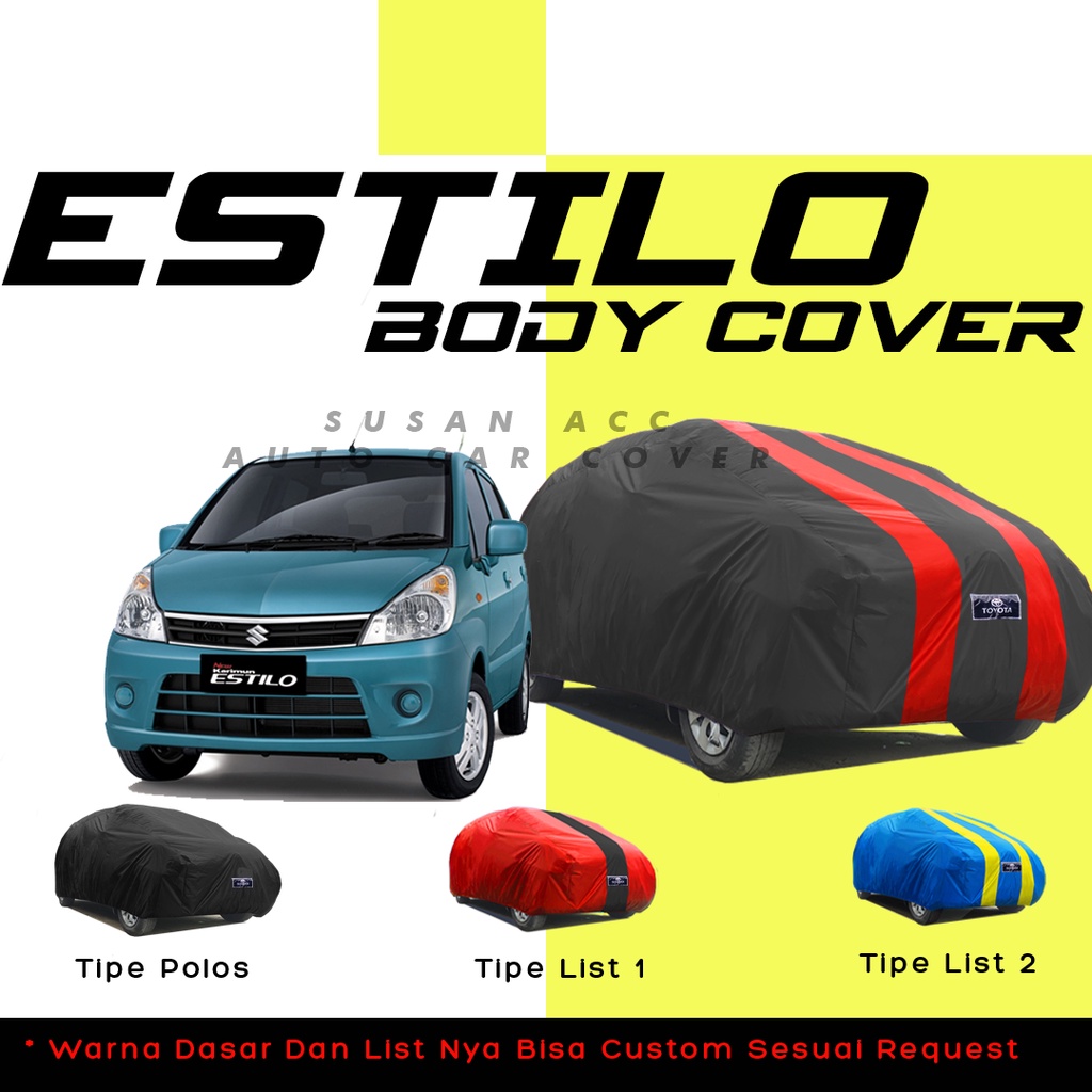 Outdoor Premium Body Cover Mobil Estilo Sarung Mobil Karimun Estilo Waterproof anti air Mantel Mobil