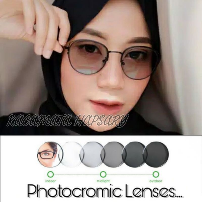 FRAME KACAMATA WANITA 1308 GRATIS LENSA MINUS PHOTOCROMIC ANTI RADIASI &amp; ANTI UV