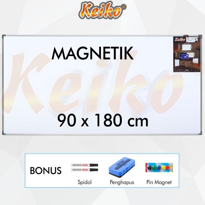 

Office & Stationery | Alat Tulis | Papan Tulis Whiteboard Gantung Magnet Single Face Keiko 90 X 180 Cm | Best Seller