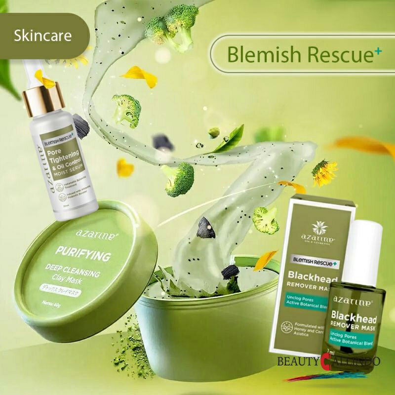 ♥GROSIR♥NEW✔AZARINE BLEMISH RESCUE SERIES II CLAY MASK II BLACKHEAD II PORE OIL SERUM