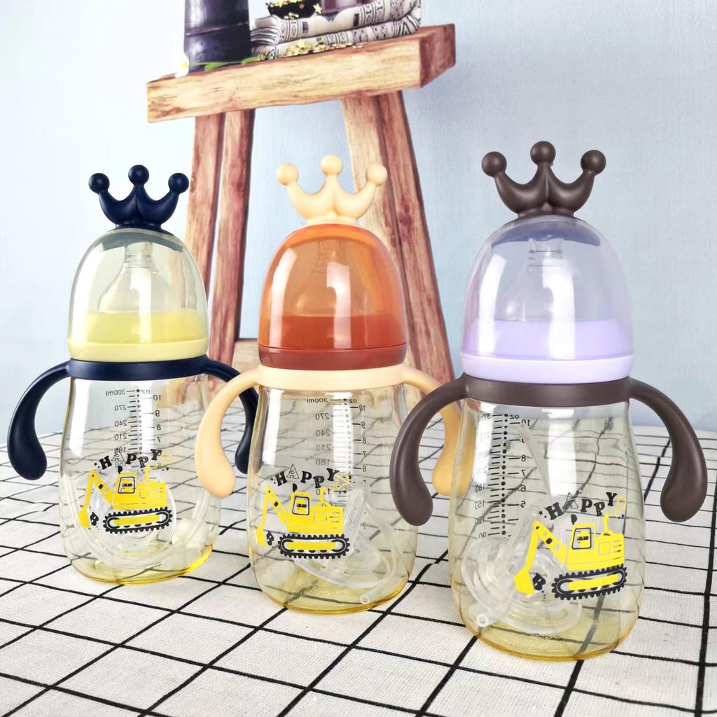 [SmallBell Shop]Karakter rabbit Bear Tutup Clip/Botol Jerami Anak/Botol Minum Anak/import/botol Kartun 280-450ML/