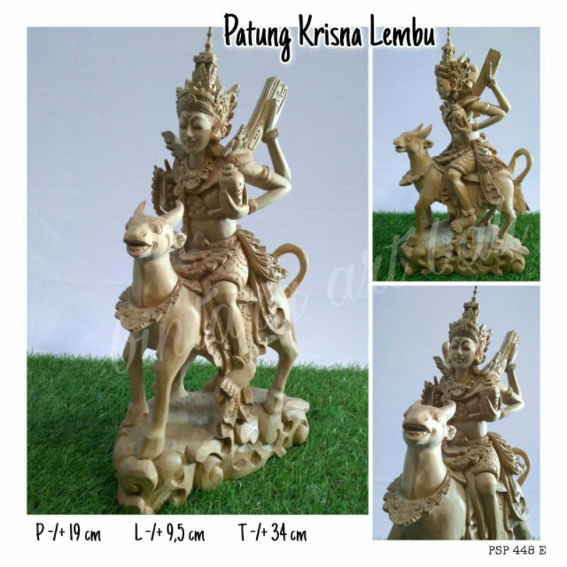 patung krisna patung bali patung kayu souvenir bali dekorasi hiasan pajangan rumah