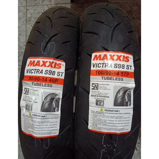 SEPAKET BAN MAXXIS VICTRA 90/90 & 100/90 RING 14 TUBELESS BAN LEXI VARIO 150