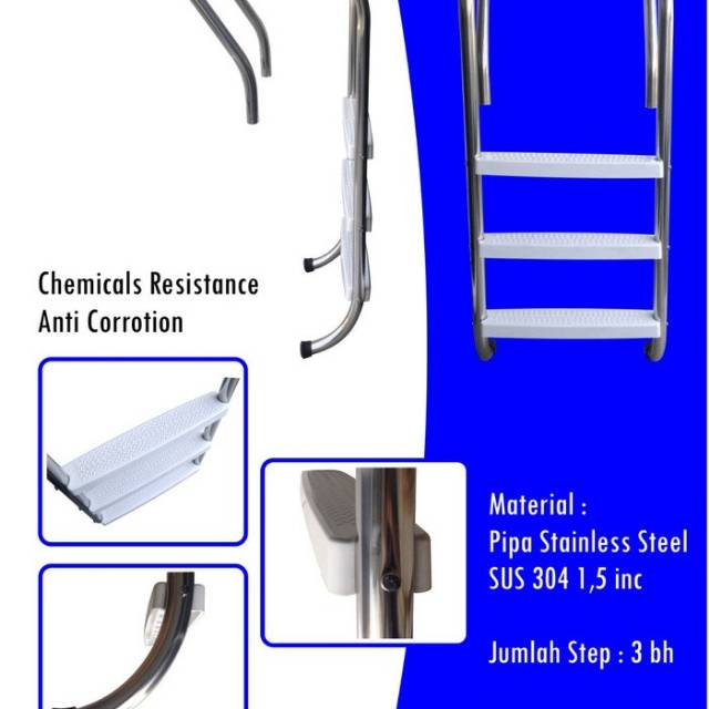 Tangga kolam renang stainless steel