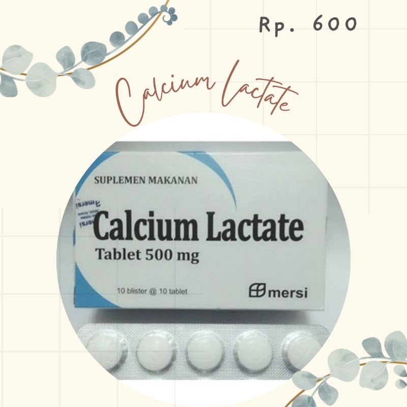 Calcium lactate 500 mg kalsium ibu hamil
