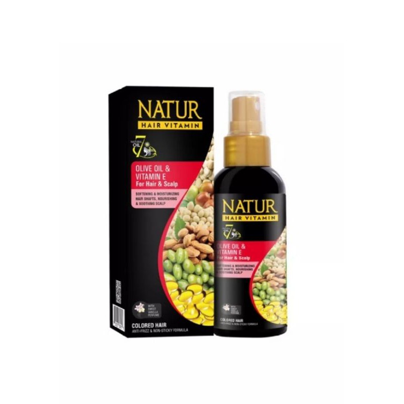 NATUR Hair Vitamin 80 ml Olive Oil & Vitamin E/perawatan rambut