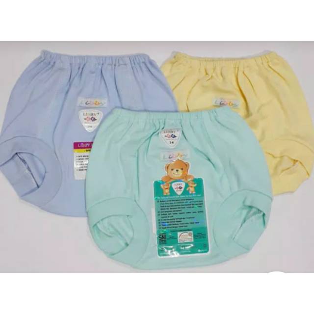 Libby Baby Celana Pop Polos Warna 3pcs Variasi Size