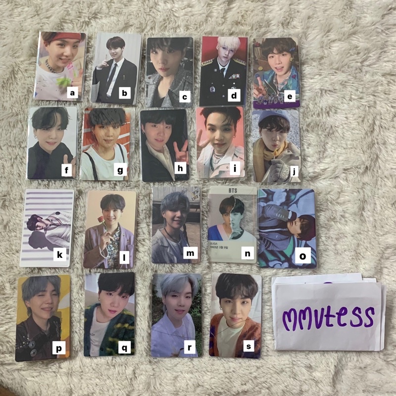 PC PHOTOCARD OFFICIAL SUGA MIN YOONGI BTS MUSTER 5th MEMORIES 2018 18 DVD MCB CLUE ROUTE DOPE DECOKI