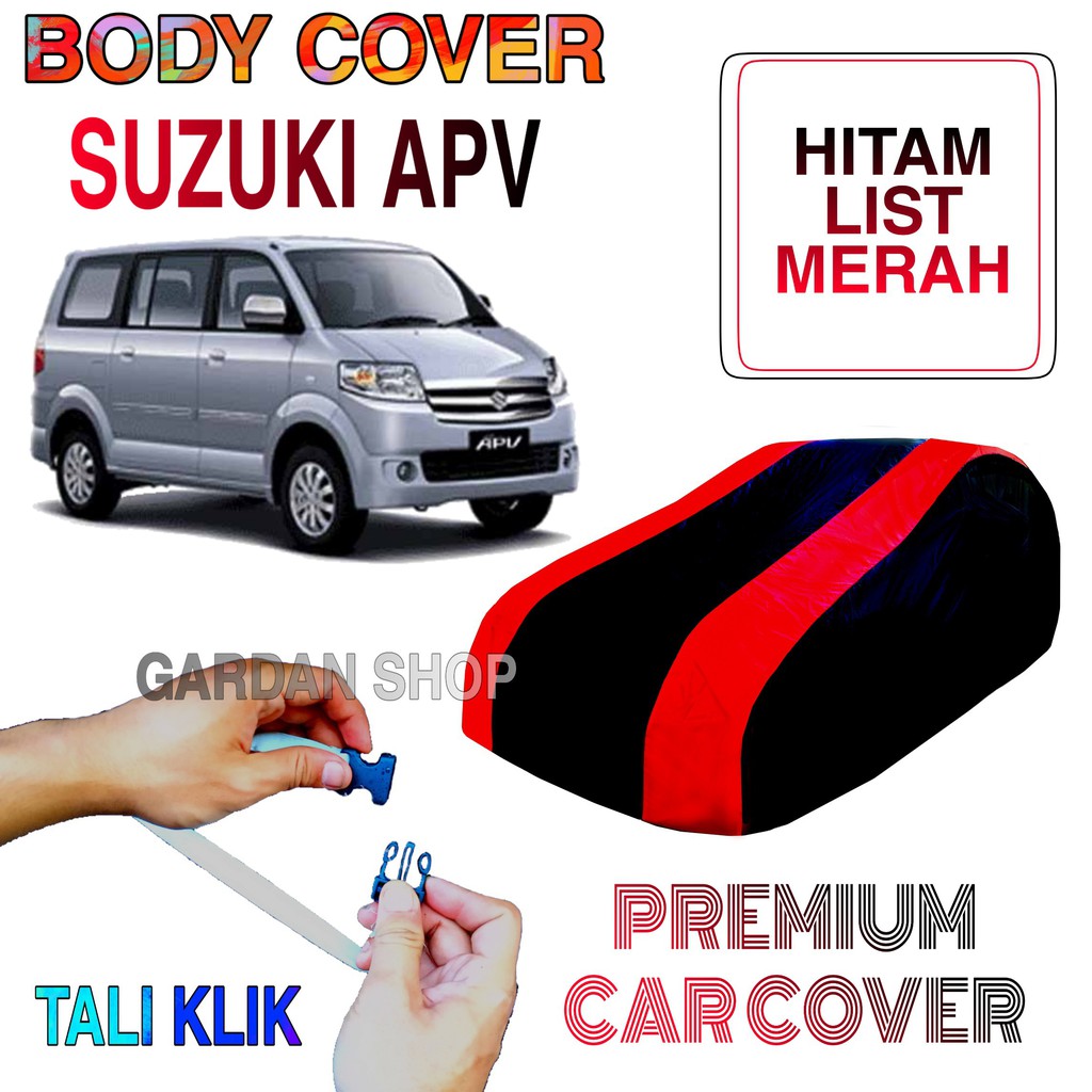 Sarung Mobil SUZUKI APV List MERAH Body Cover Penutup Suzuki Apv PREMIUM Red