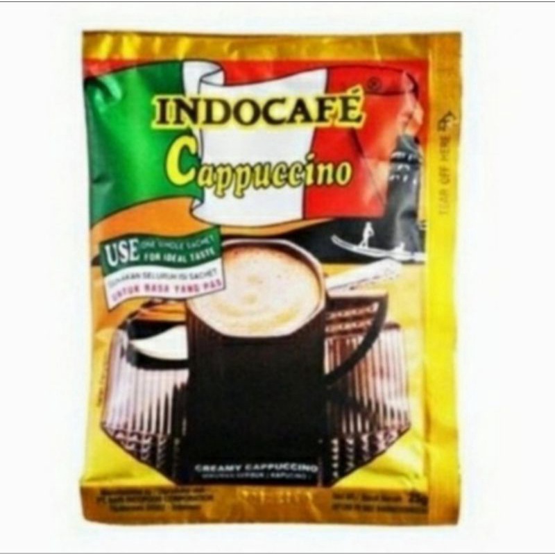 

Kopi Indocafe Cappucino kapucino indokafe sachet