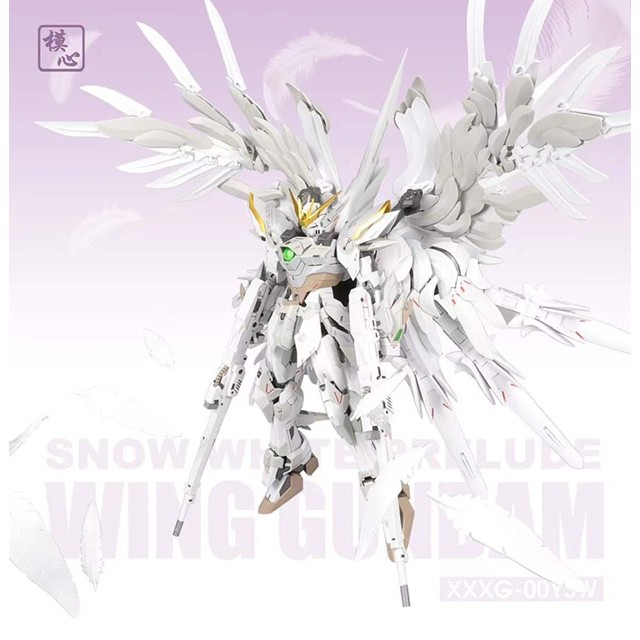 MG SUPERNOVA GUNDAM WING ZERO SNOW WHITE PRELUDE NEW WINGS+COMWORK