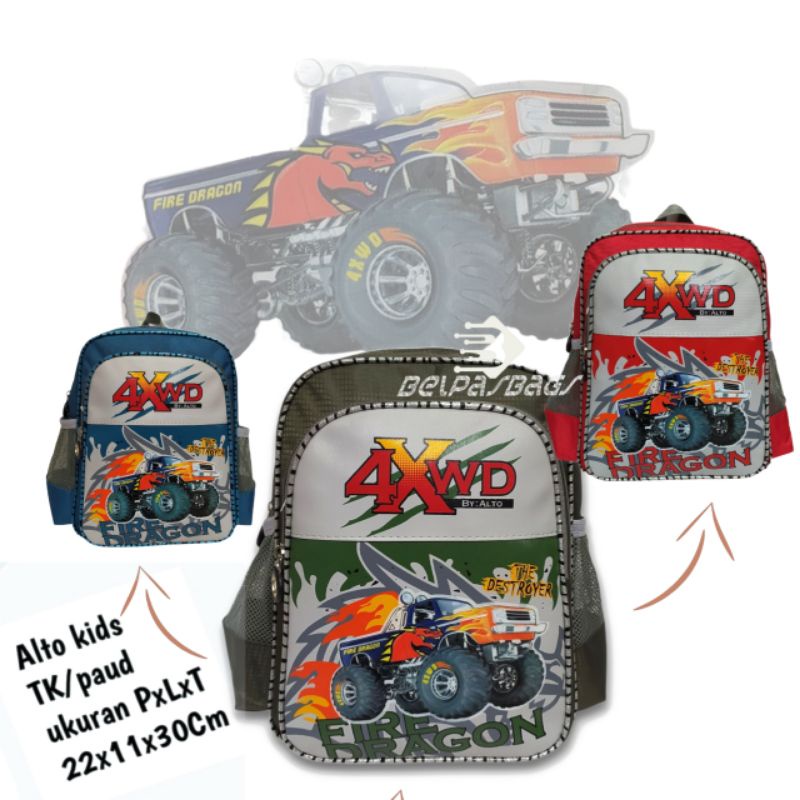 Tas anak ransel pria TK paud alto kids 48710