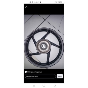 velg belakang Vario 125 old / Lama orisinil