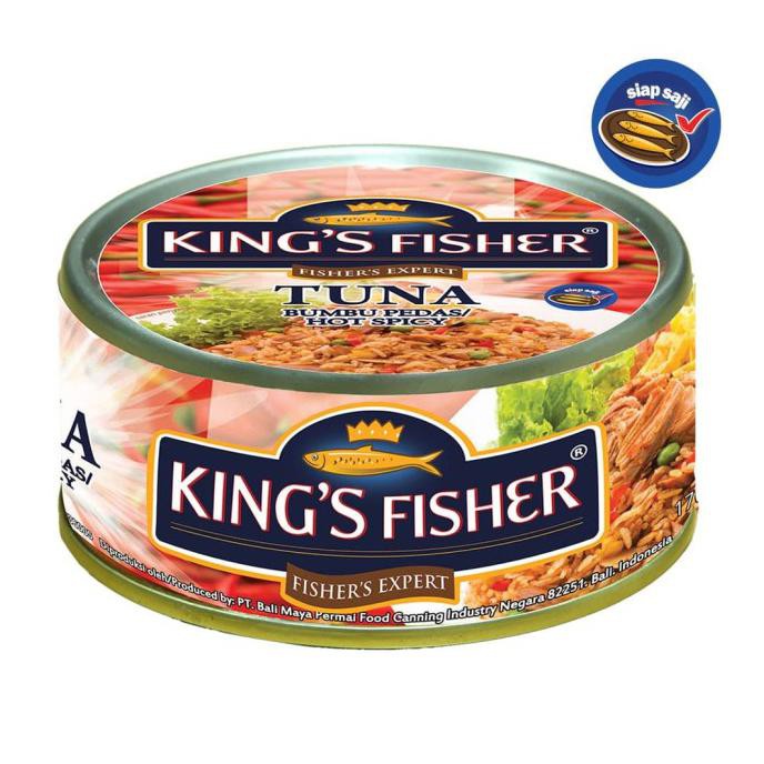 

Paket 24 Pcs King's Fisher Tuna Canned Hot Spicy Daging Tuna 170g