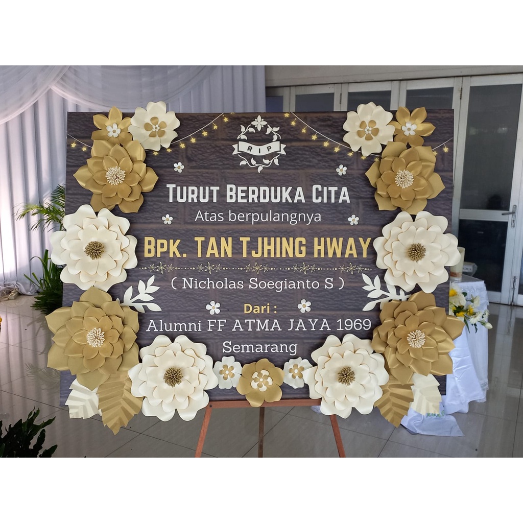 Karangan Bunga Papan Ucapan Dukacita / Papan Bunga Kertas Semarang
