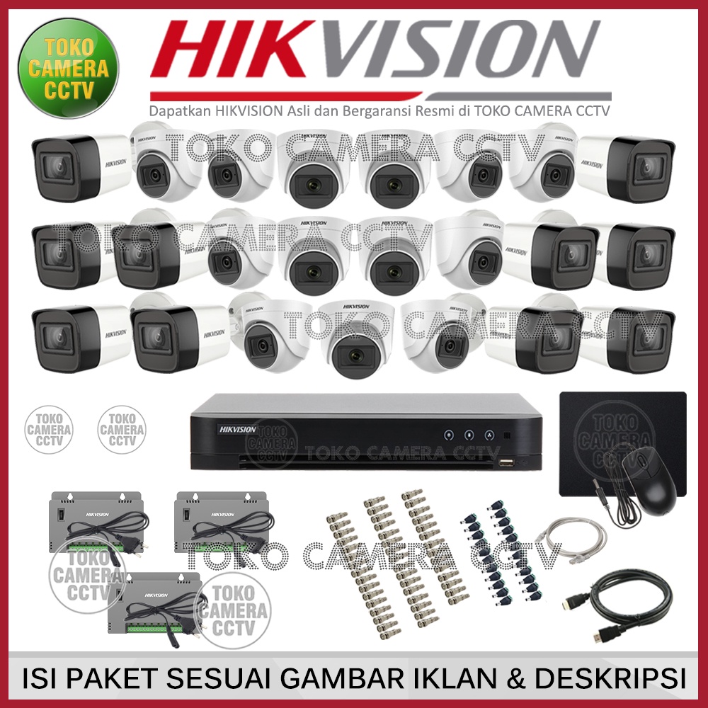 PAKET CCTV HIKVISION 5MP 32 CHANNEL 23 KAMERA