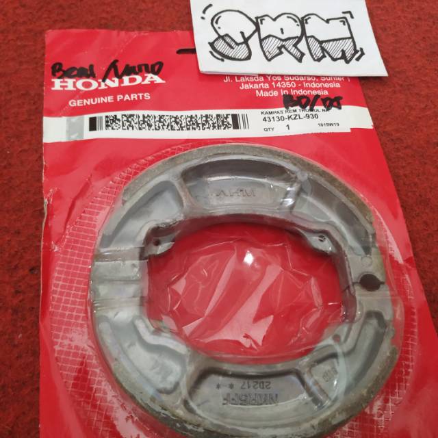 Kampas rem belakang beat vario original honda