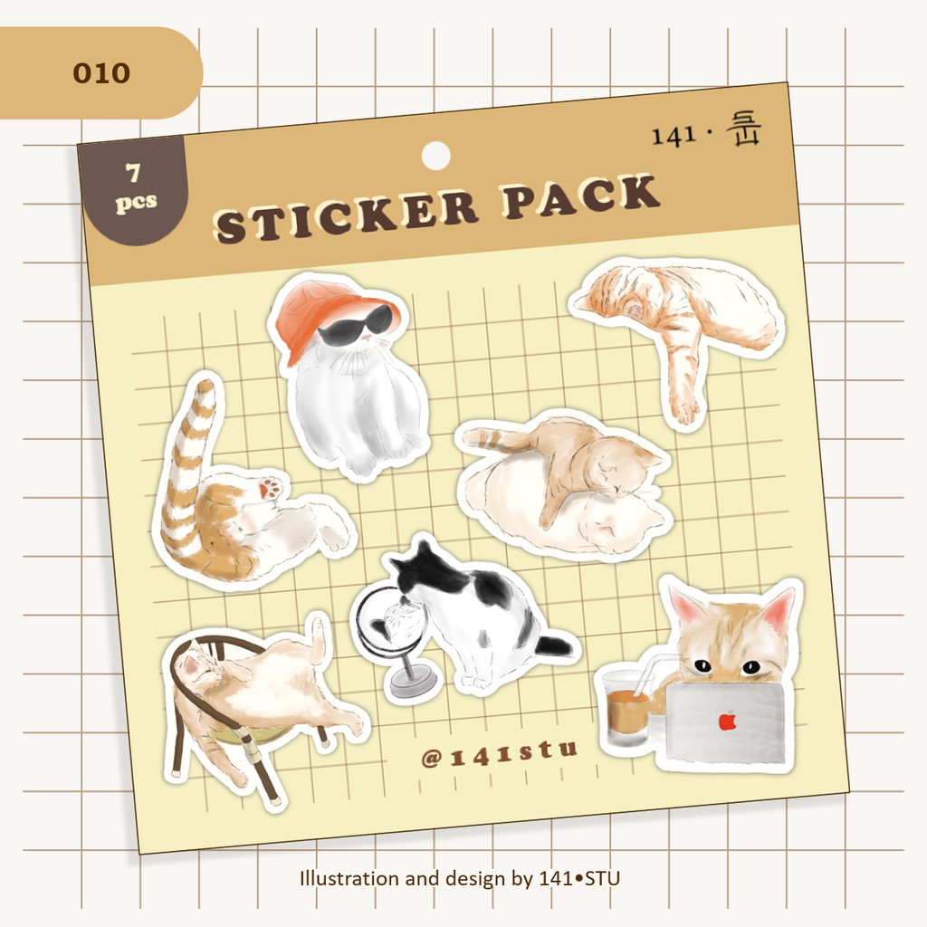 

[141-STU] Sticker Pack Animal 010