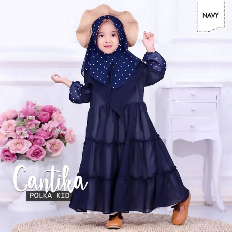 Baju Gamis Anak Perempuan Umur 7 - 9 Tahun Model Terbaru Trendy Modern Kekinian 2020 - 2021 Herlin