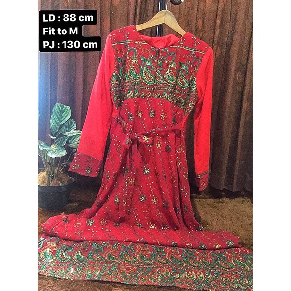 PRELOVED dress bordir motif india kurti MEWAH