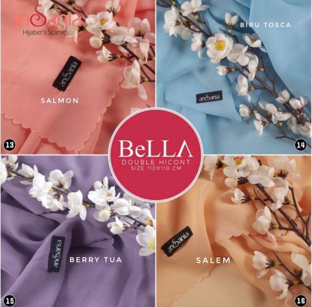 Hijab Segi Empat Bella Sonic Polos seri A Lasercut-4