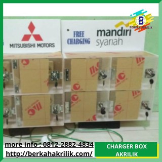 Jual Box Tempat Charger HP, Acrylic Murah, harga lemari charger hp