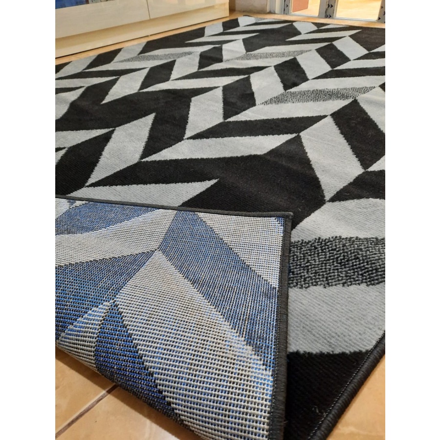 MAROC Karpet Lantai 100x150 Midnight Monokrom - MIDNIGHT 02-4