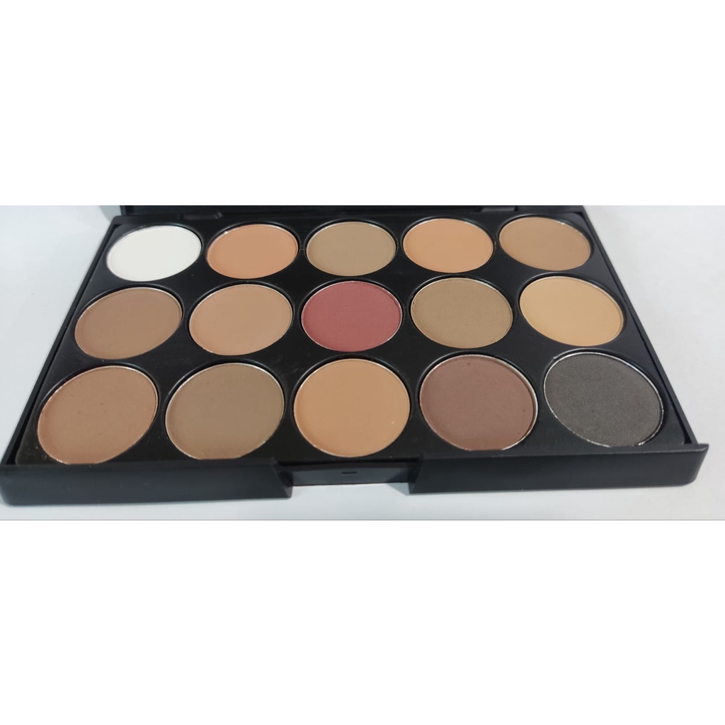 Pro 15 Warna Nude Matte Eye Shadow Makeup Palet Smoky Warna Bumi Halus Campuran Halus Beludru Warna Eyeshadow Tahan Lama