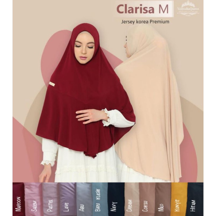 Khimar Jilbab Syari Jumbo Soft Ped Jersey Korea Premium Size M Ori Valenshaqueen