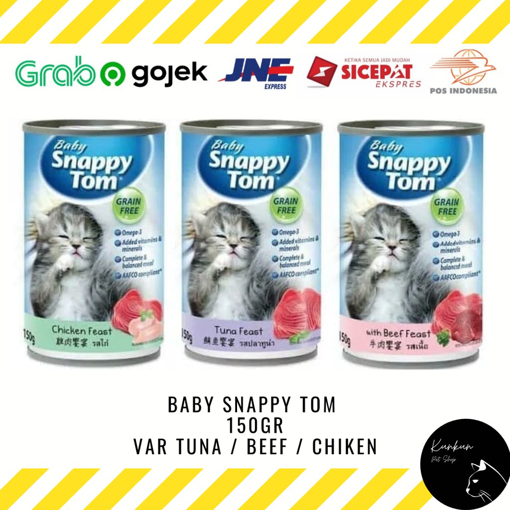 BABY SNAPPY TOM 150GR - TUNA / BEEF / CHIKEN (WET CAT FOOD)