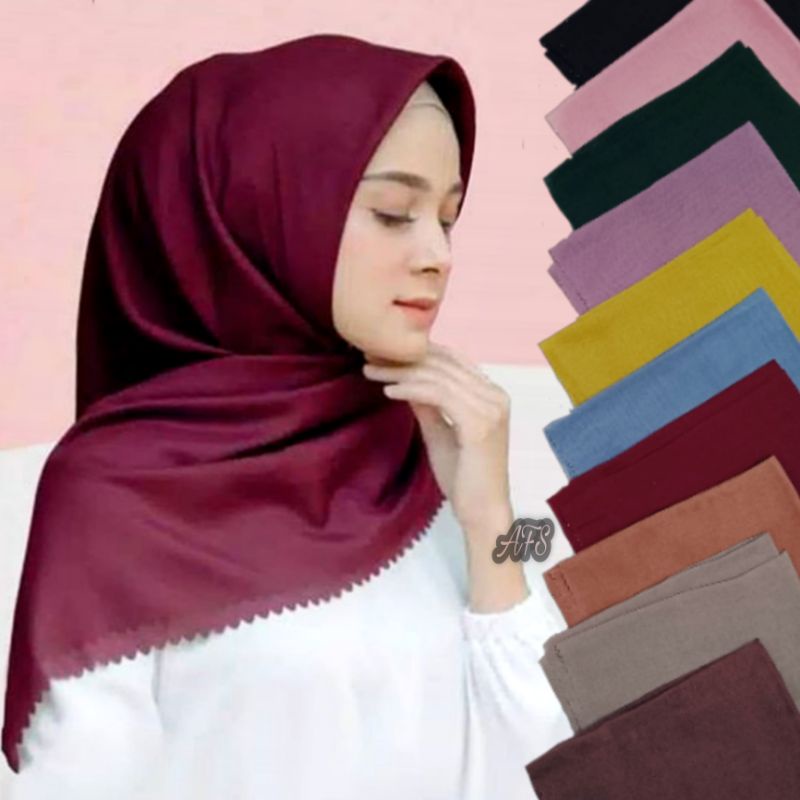 Jilbab Bella Square Laser Cut Original Polycotton PREMIUM Kerudung Segi Empat