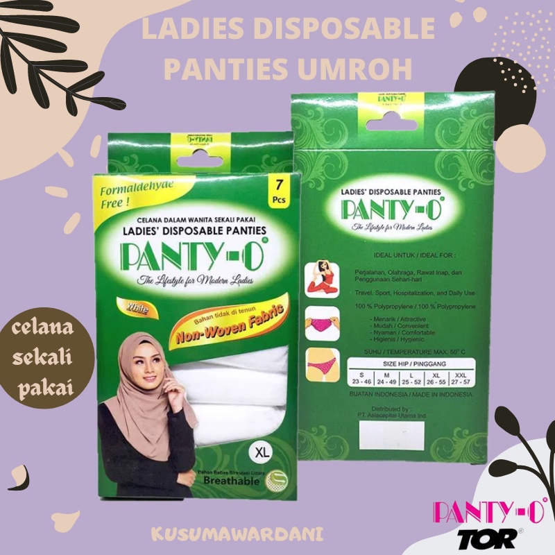 Panty – O | Ladies’ Disposable Panties Celana Dalam / CD Polos Wanita Sekali Pakai Warna Putih Untuk