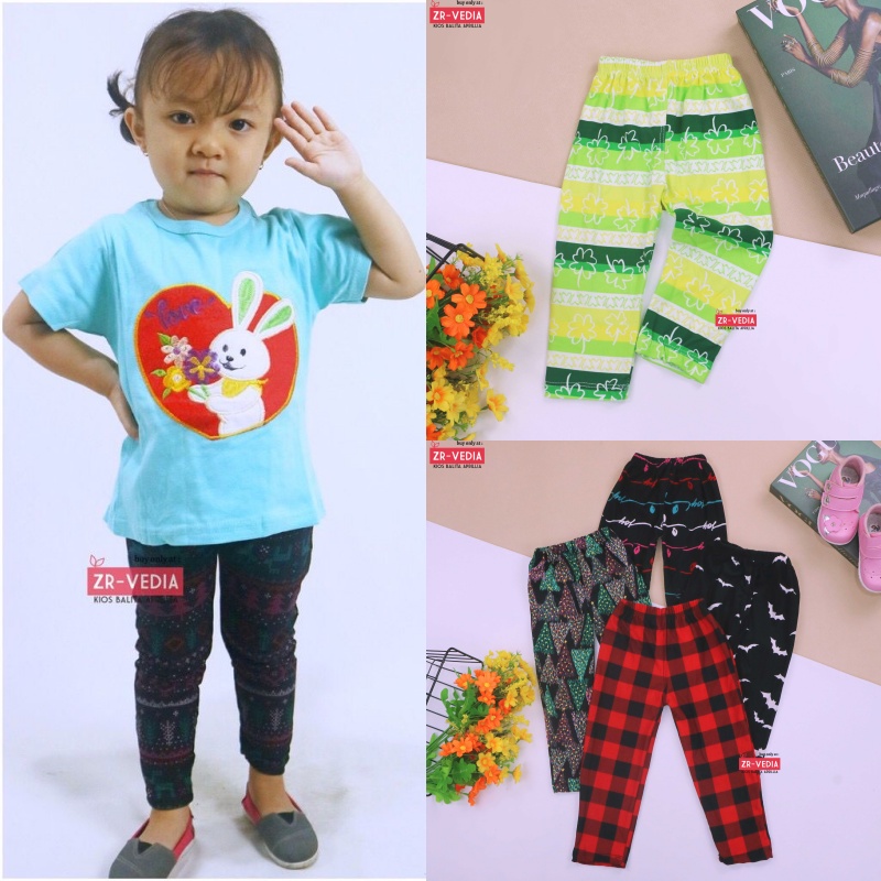 [KATUN KOREA] Legging Cecilia uk Bayi - 5 Tahun IMPORT PREMIUM / Celana Panjang Lejing Laging Anak Perempuan IMPORT SPESIAL CHRISTMAS