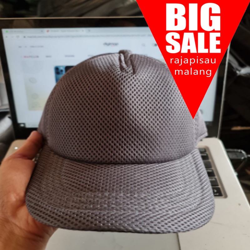 Topi Jaring Polos Topi Trucker Polosan Bisa di Sablon Abu